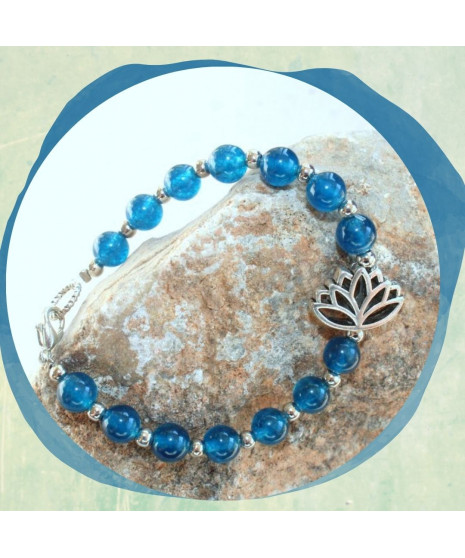 Bracelet Lotus en Apatite