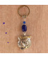 Porte-clefs Tigre en Jade bleu