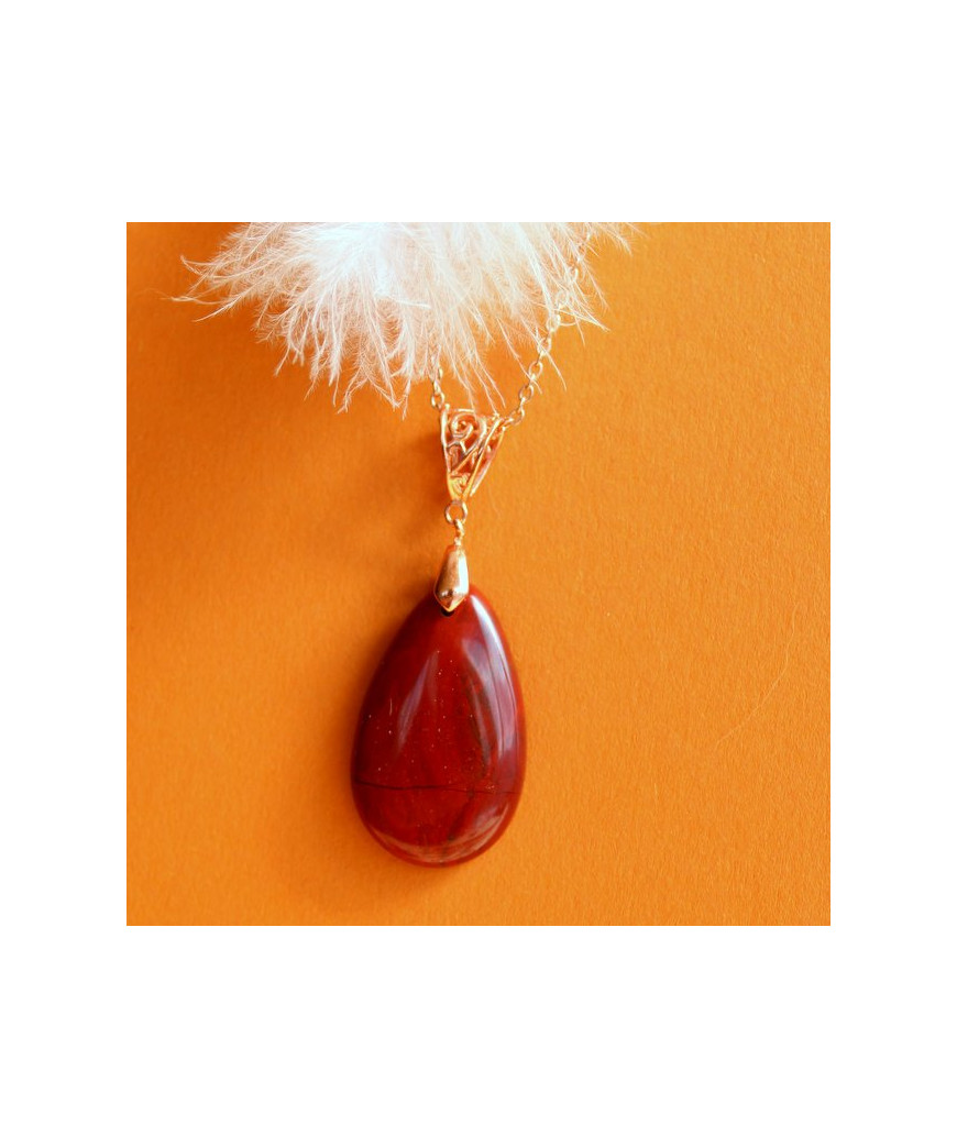 Pendentif Jaspe rouge