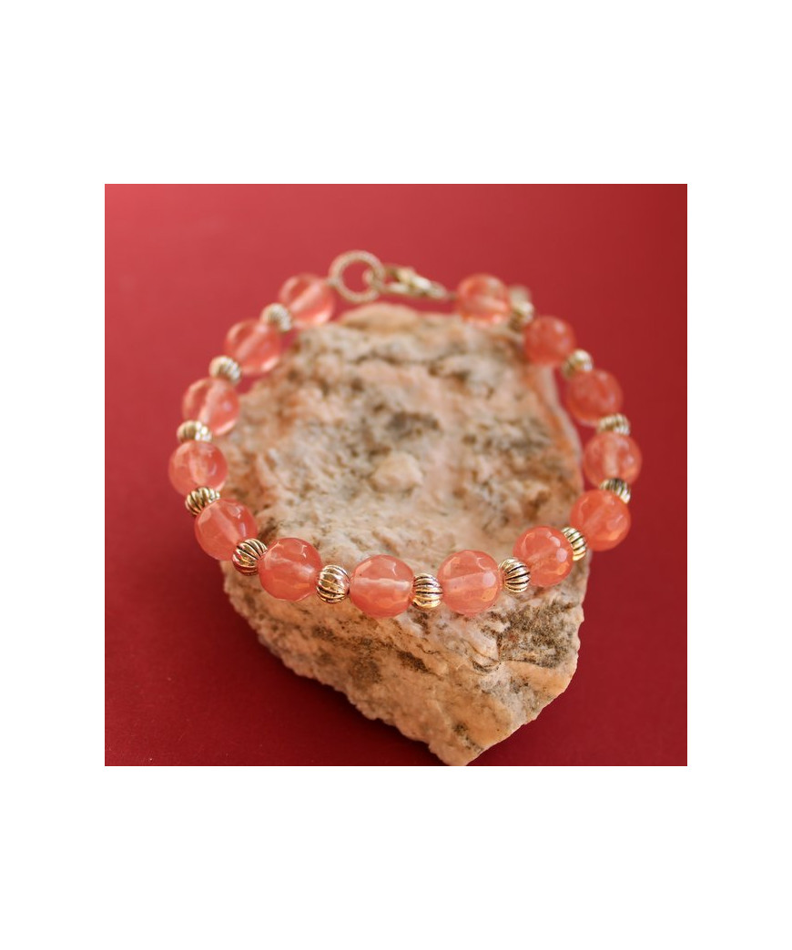 Bracelet en Tourmaline rose