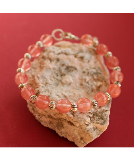 Bracelet en Tourmaline rose