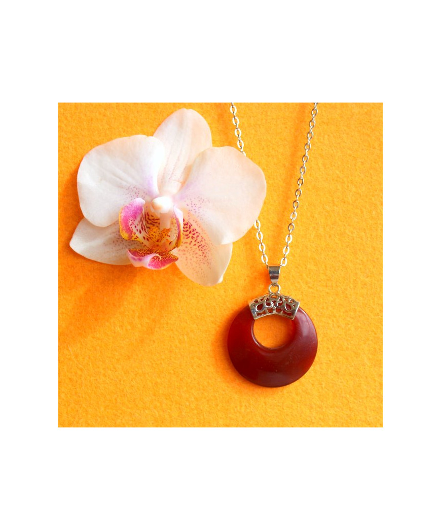 Pendentif Donuts en Cornaline