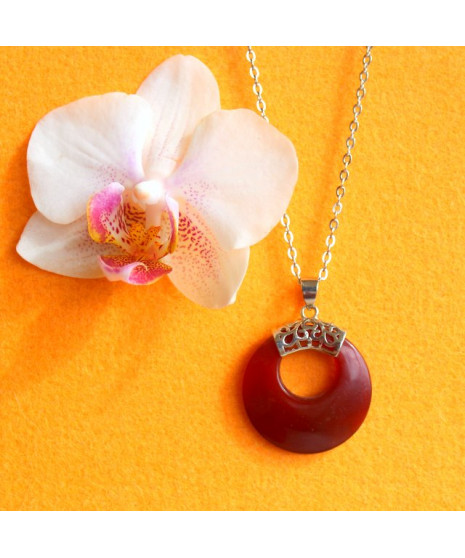 Pendentif Donuts en Cornaline