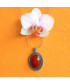 Pendentif cabochon en Cornaline