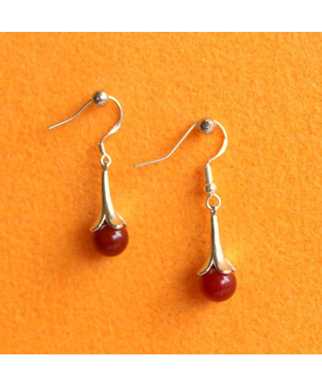 Boucles d'oreilles en Cornaline