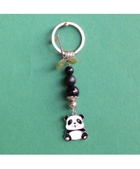 Porte-clefs Panda en Agate...