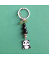 Porte-clefs Panda en Agate noire