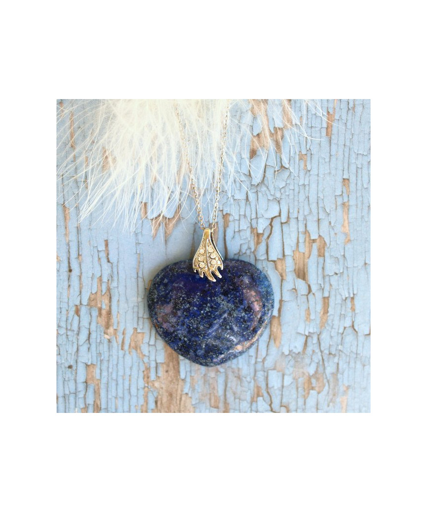 Pendentif Cœur en Lapis Lazuli