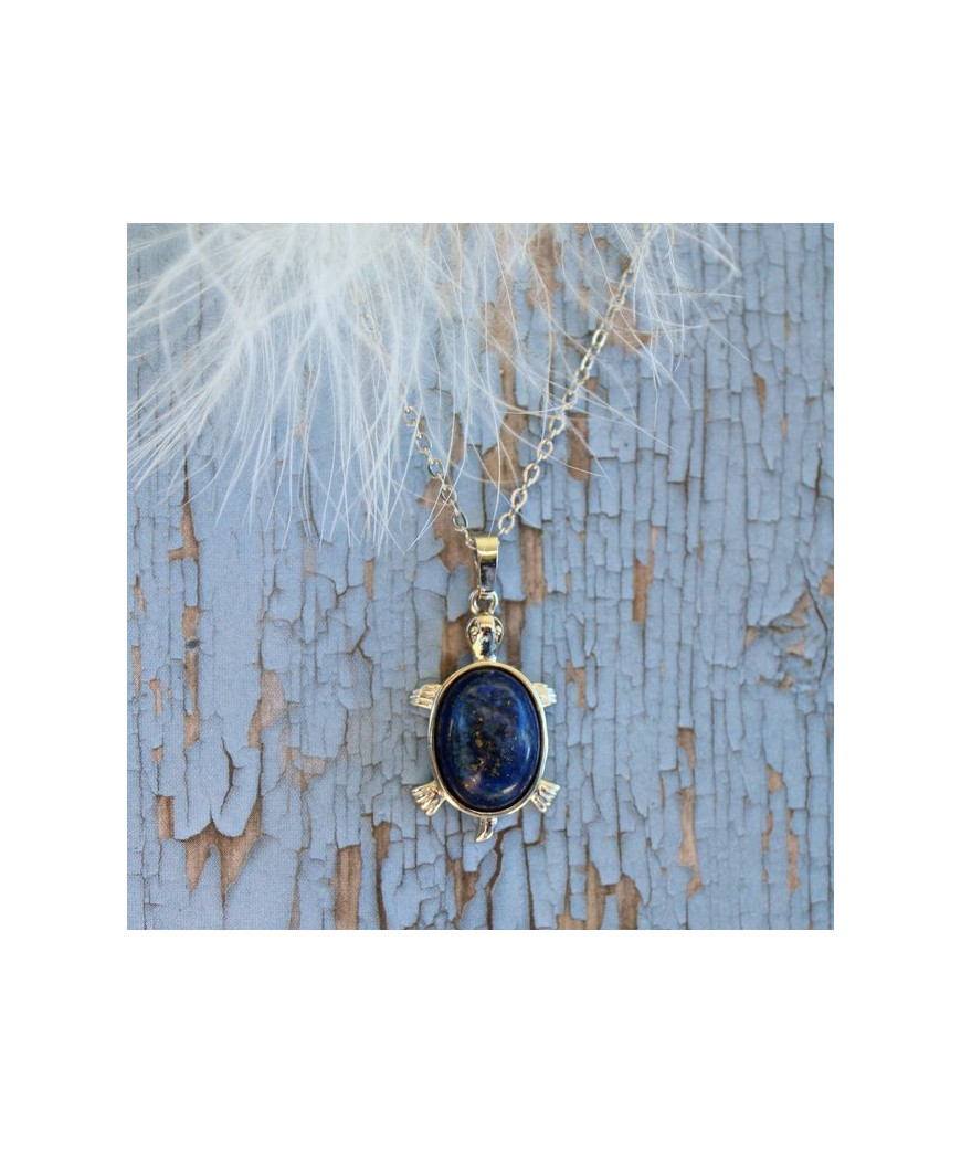 Pendentif Tortue en Lapis Lazuli