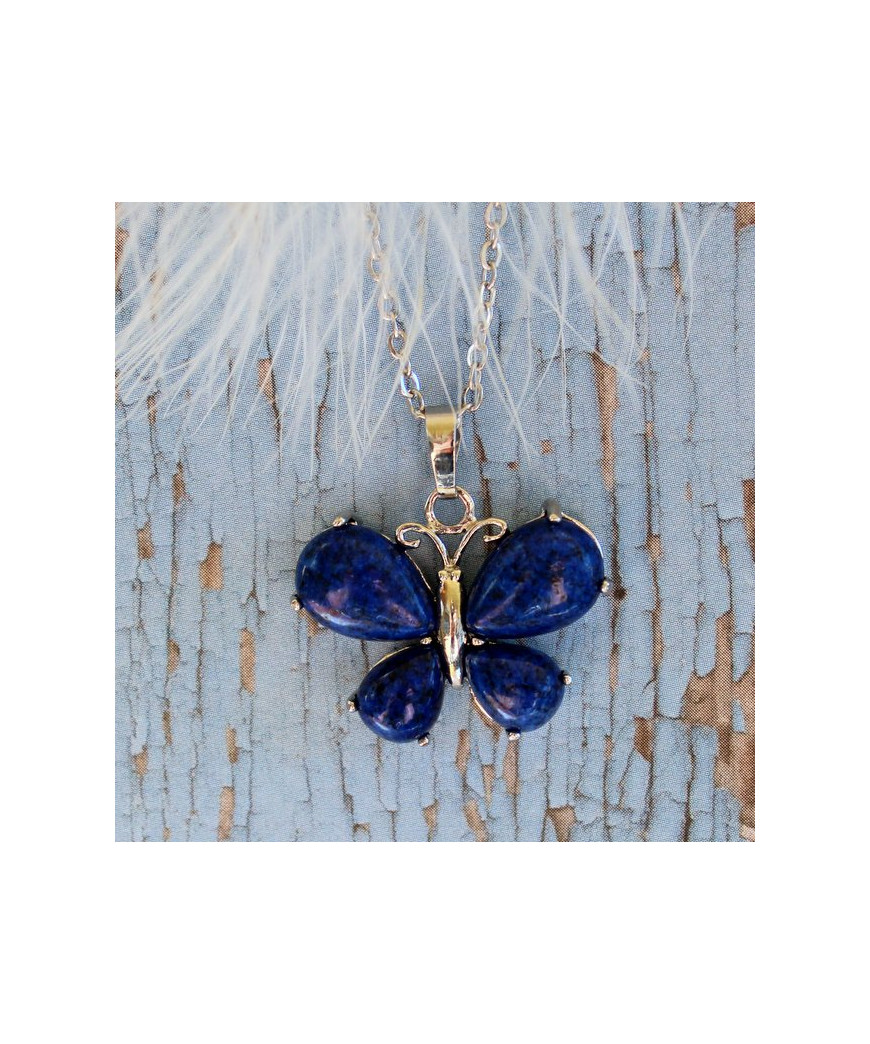 Pendentif Papillon en Lapis Lazuli