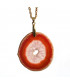 Pendentif Géode d'Agate orange