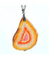 Pendentif Géode d'Agate orange
