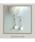 Boucles d'oreilles Tige en Quartz rose