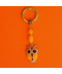 Porte-clefs Chouette en Jade jaune et Agate jaune