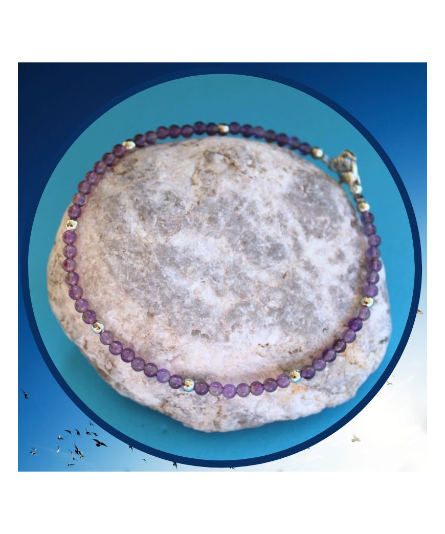 Bracelet fin en Améthyste