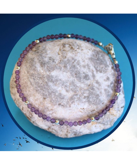 Bracelet fin en Améthyste