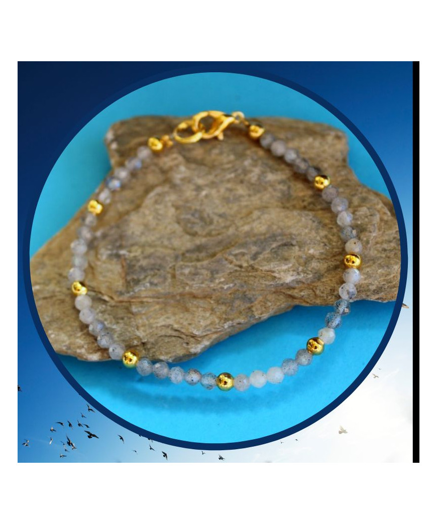 Bracelet fin en Labradorite