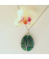 Pendentif Arbre de vie vert en Malachite