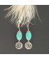 Boucles d'oreilles Spirales en Turquoise