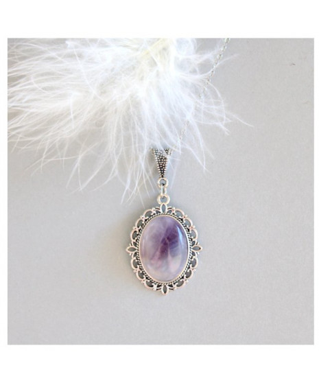 Pendentif cabochon en Améthyste