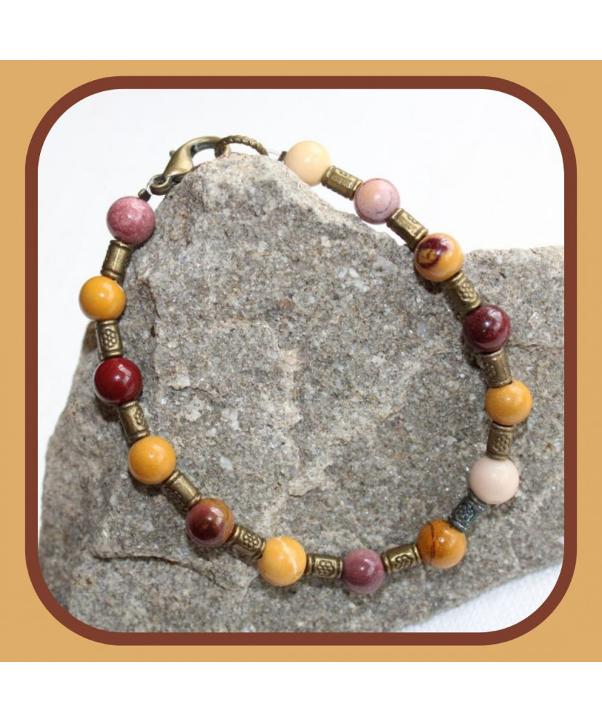 Bracelet en Jaspe Mookaïte
