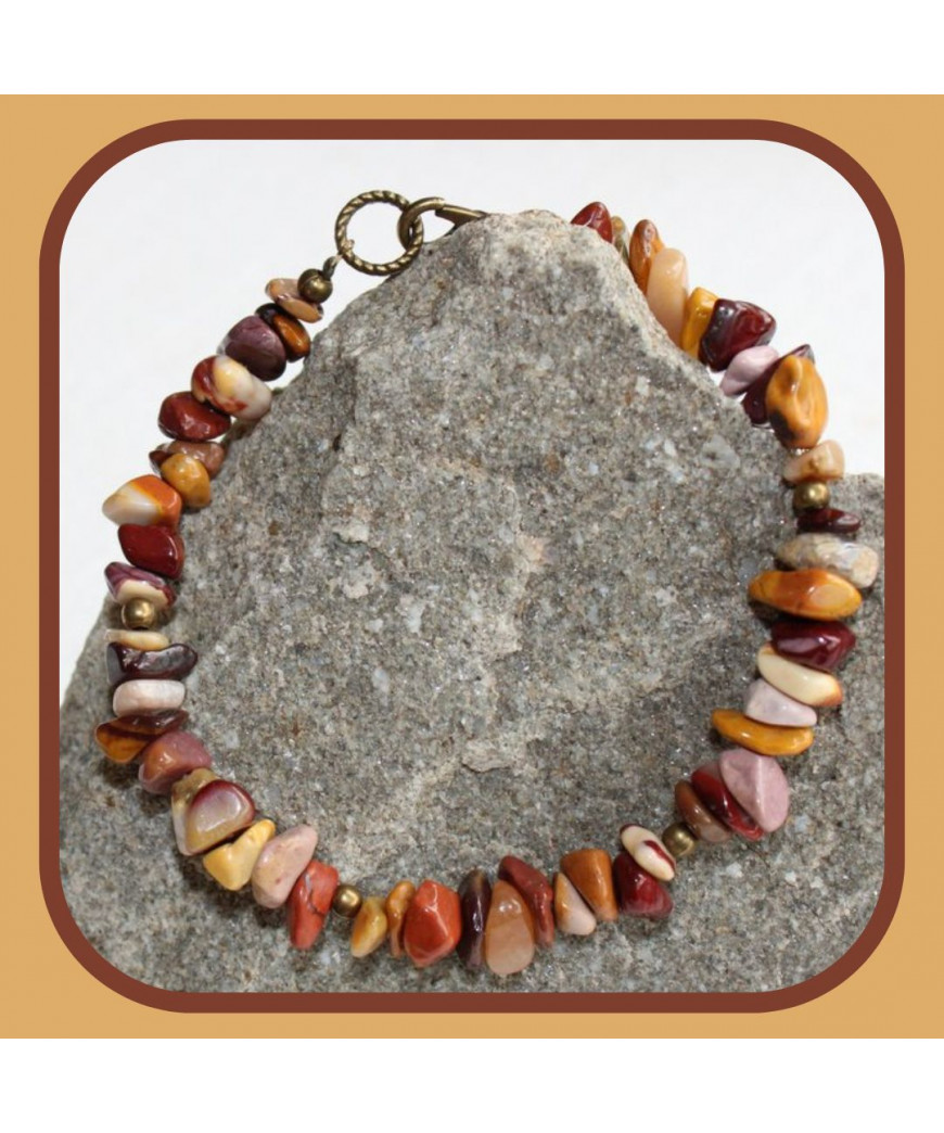 Bracelet en Jaspe Mookaïte