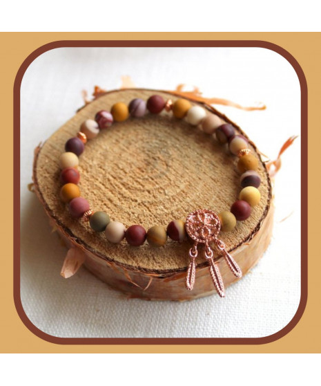 Bracelet en Jaspe Mookaïte