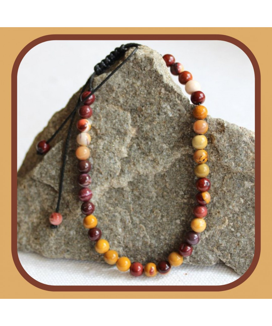 Bracelet en Jaspe Mookaïte