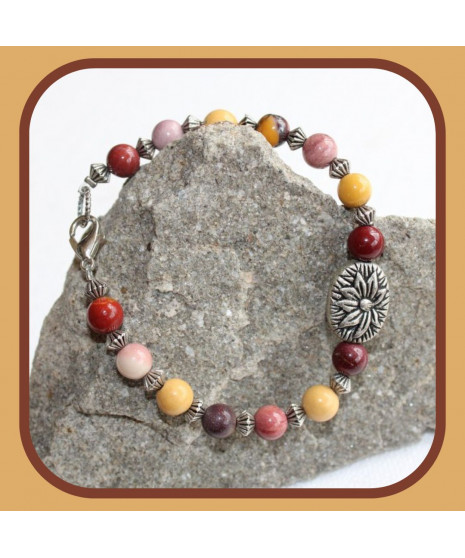 Bracelet en Jaspe Mookaïte