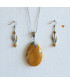 Boucles d'oreilles en Jaspe Mookaïte jaune