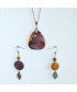 Pendentif en Jaspe Mookaïte marron