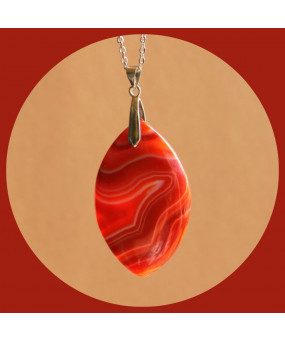 Pendentif en Agate orange