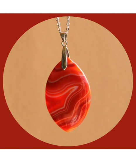 Pendentif en Agate orange