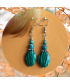 Boucles d'Oreilles Malachite