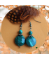 Boucles d'Oreilles Malachite
