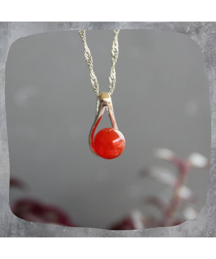 Pendentif en Cornaline en Argent
