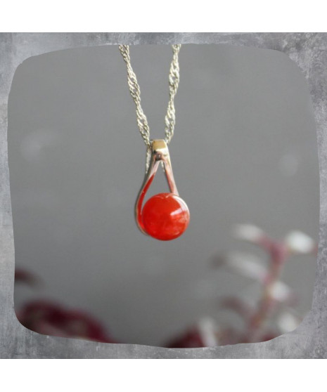 Pendentif en Cornaline en Argent