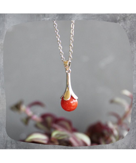 Pendentif en Cornaline en Argent