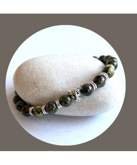 Bracelet Léopard en Jaspe sanguin