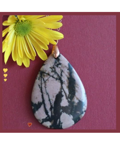 Pendentif Rhodonite