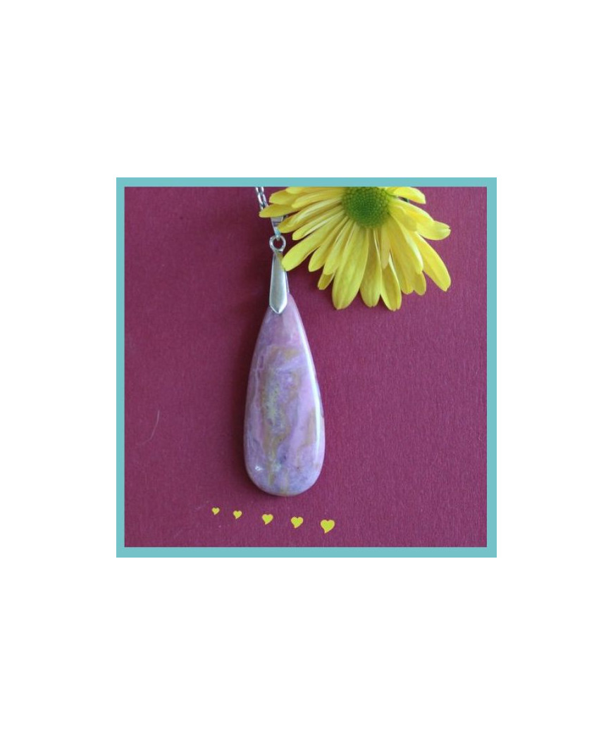 Pendentif en Rhodonite