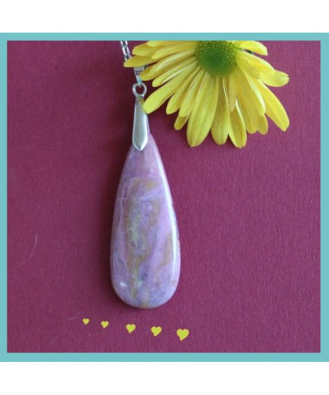 Pendentif en Rhodonite