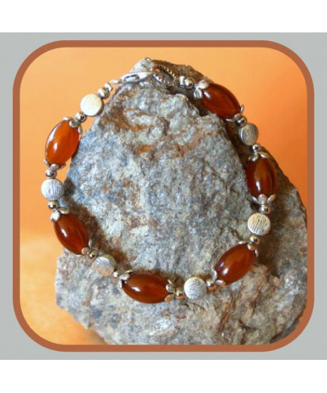 Bracelet en Agate orange