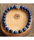 Bracelet en Lapis Lazuli et en Agate noire