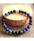 Bracelet en Lapis Lazuli et en Agate noire