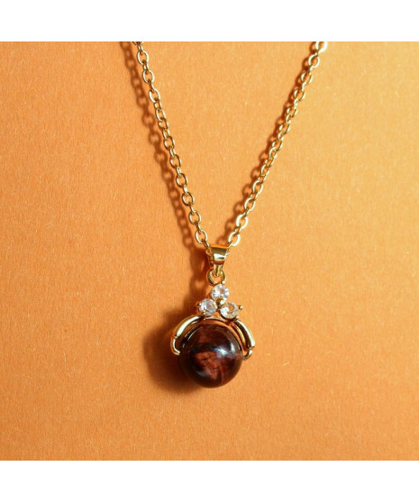 Pendentif Œil de tigre rouge