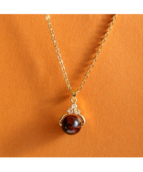 Pendentif Œil de tigre rouge