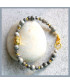 Bracelet Bouddha en Agate crazy grise
