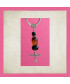 Porte-clefs Totem en Agate noire et marron