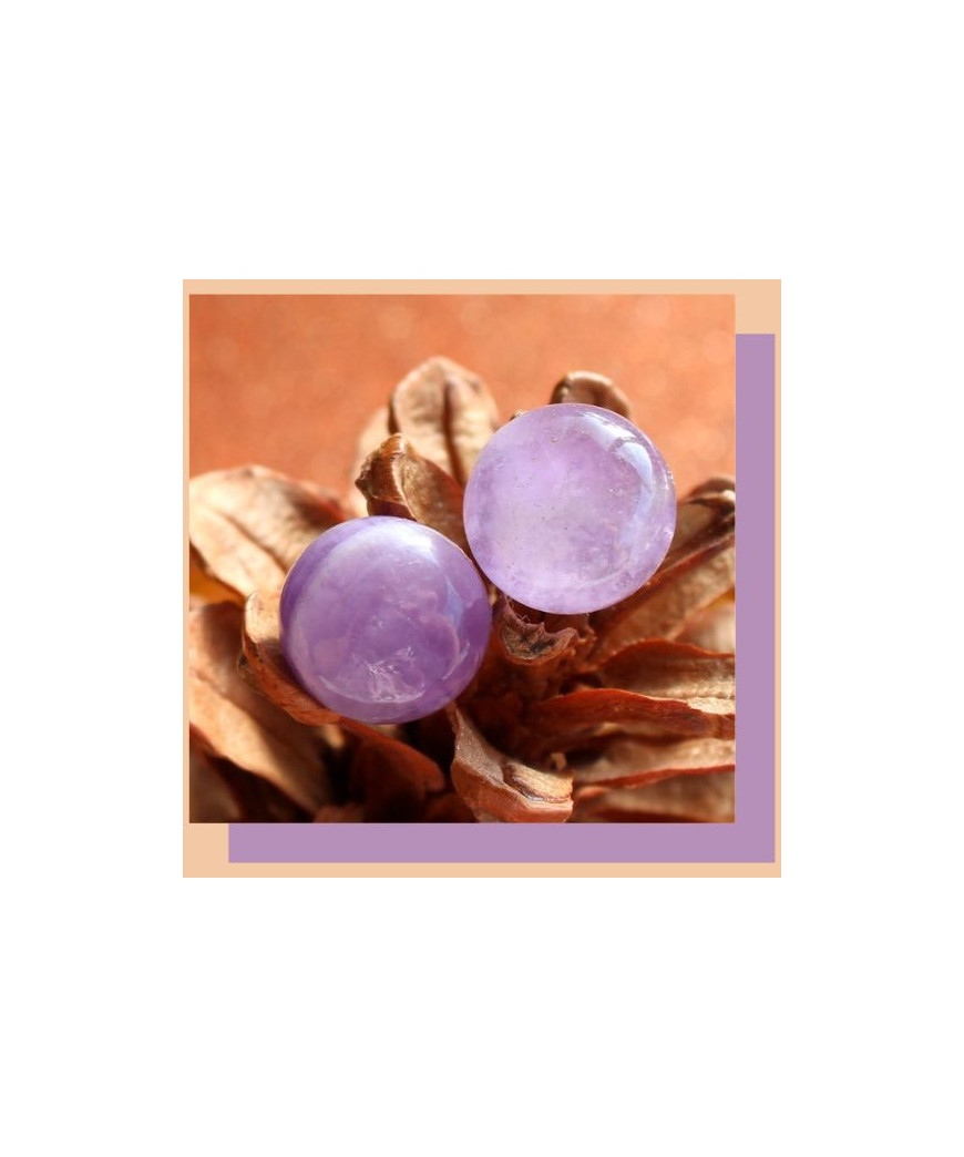 Boucles d'oreilles clous en Améthyste